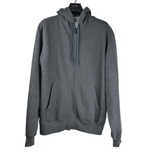 CHAMPION ECO AUTHENTIC Mens Thicker Grey Hoodie Fleece Lining/Nice Drawstrings M